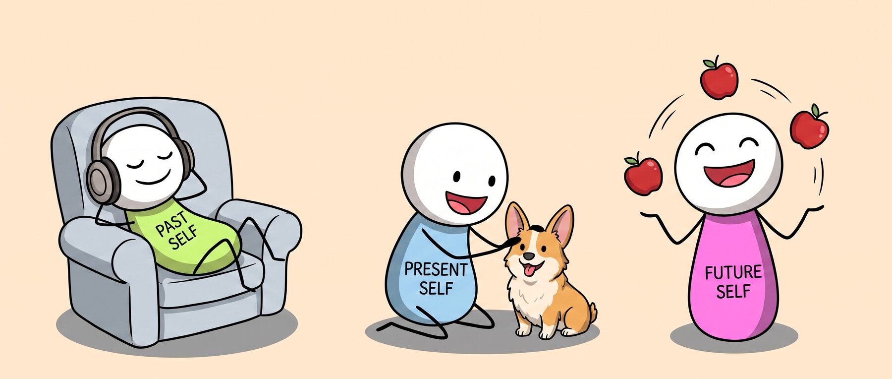 Overcoming decision paralysis with the three-self framework: past self, present self, and future self