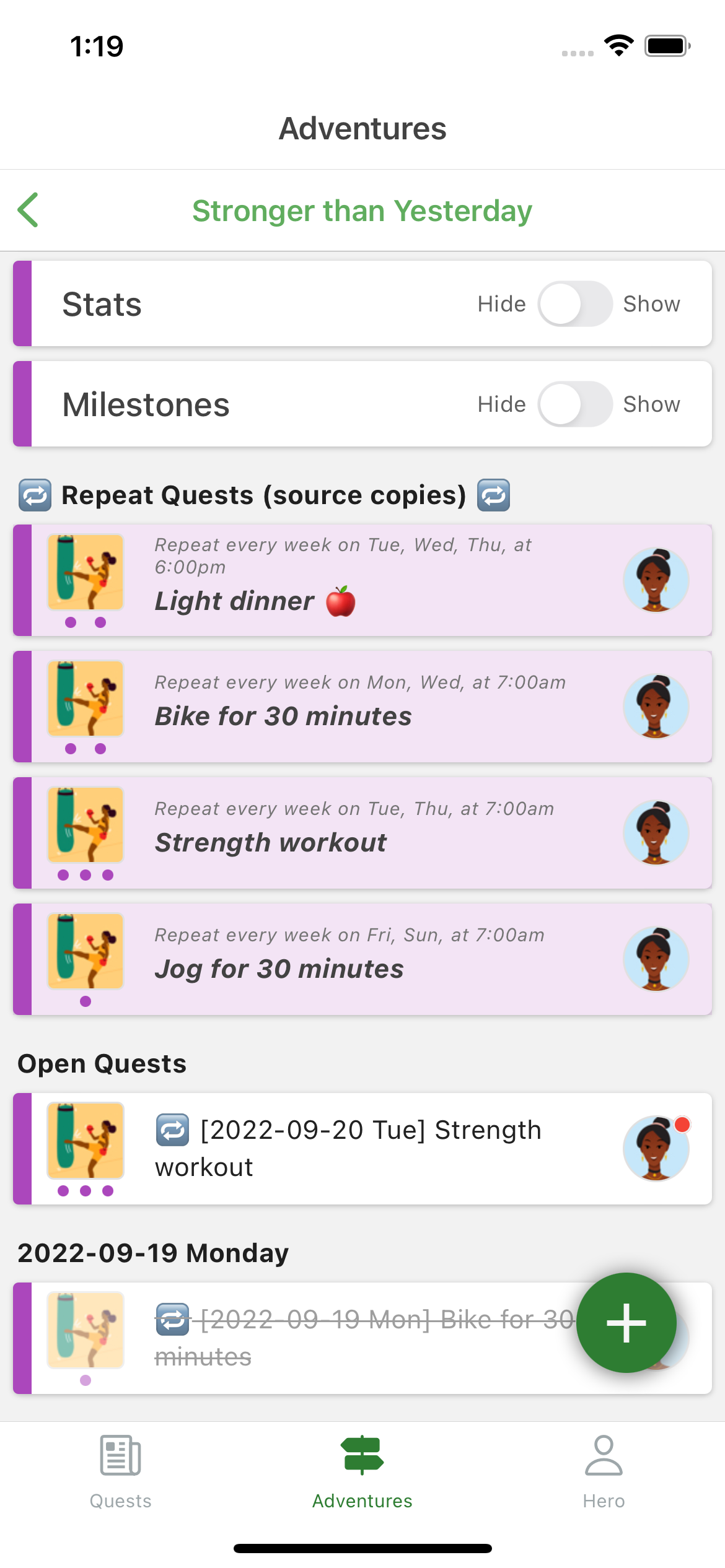 designing repeat quests in heromode to stay active