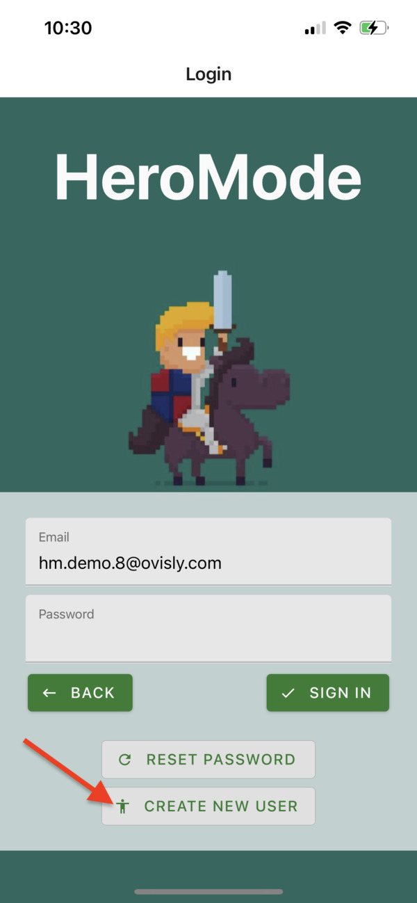 For demonstration, in this post, we create a HeroMode account with email and password.