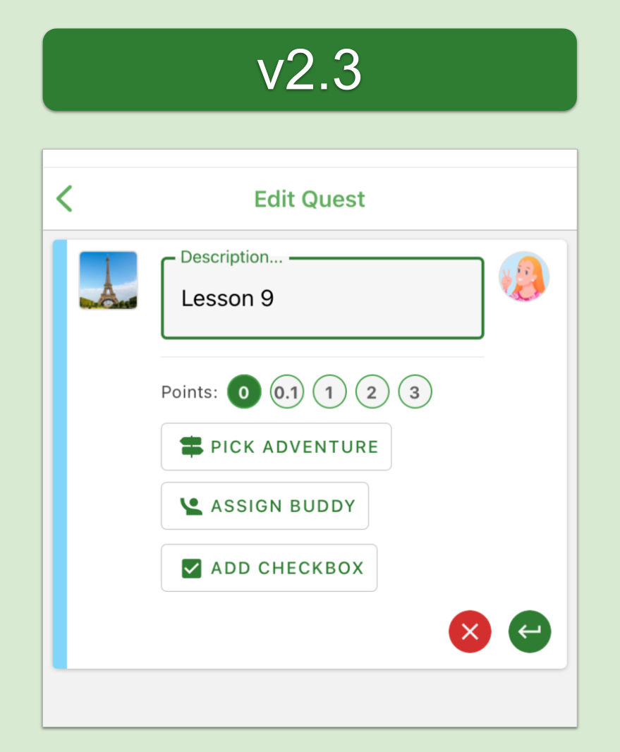 in heromode v2.3, you can now give zero point to a quest.