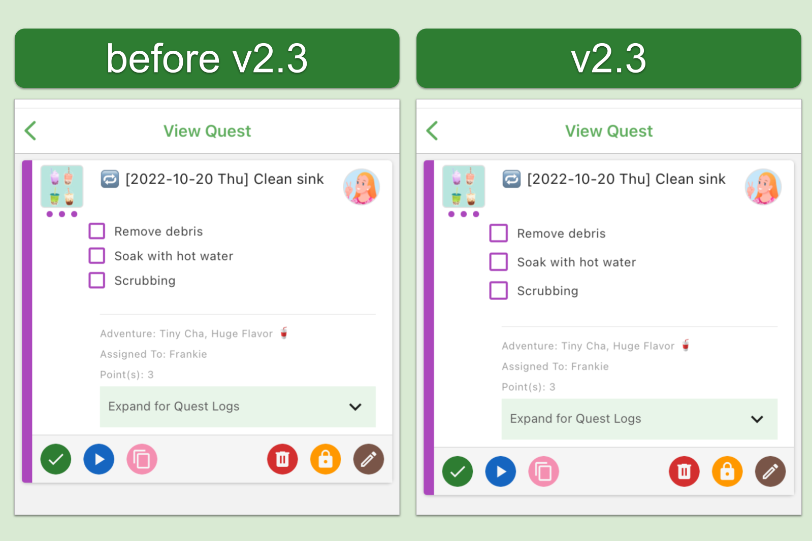 in heromode v2.3, checkboxes are now bigger for easier tapping!